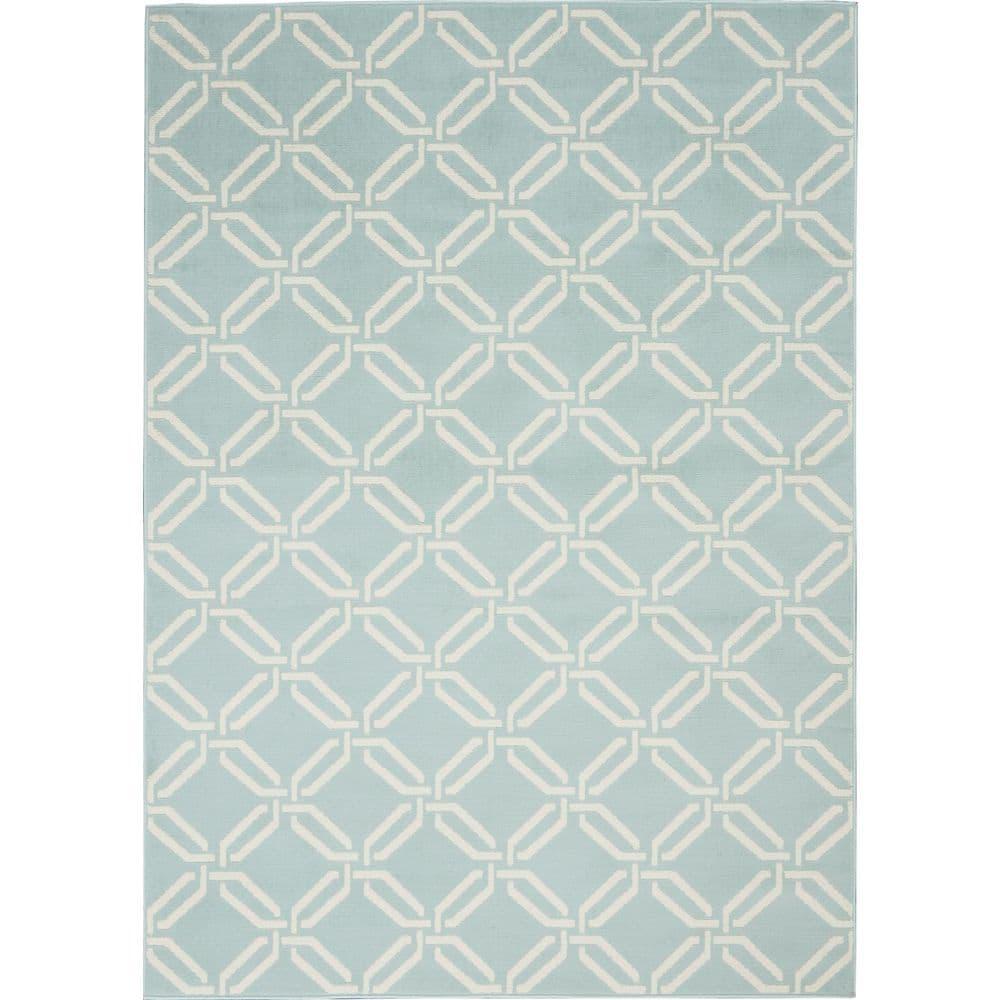 Nourison Jubilant Trellis Green 4' x 6' Area Rug, (4x6)