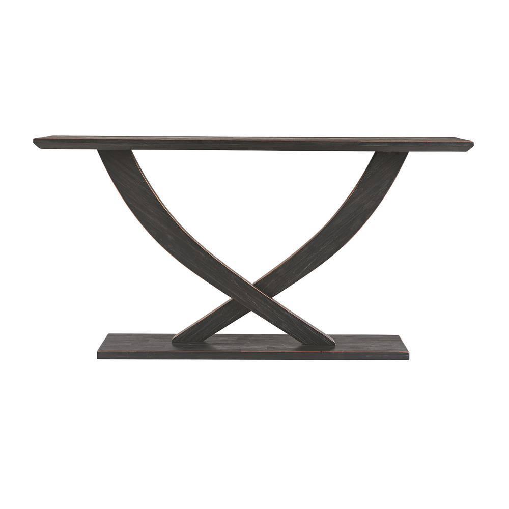 Rasmus Console Table Black Charcoal - Boraam: Acacia Wood, Hallway Display, Rubberwood Frame