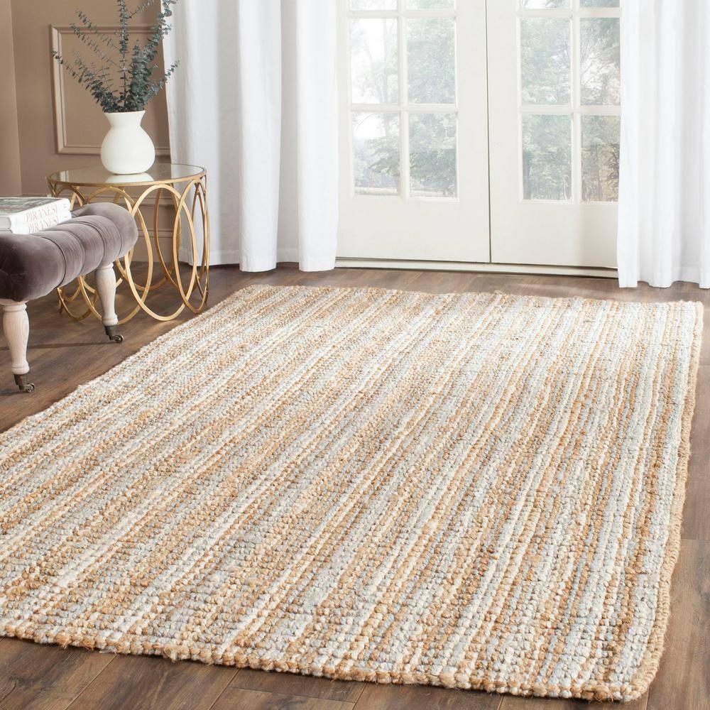 Natural Fiber NF447 Hand Woven Indoor Area Rug - Grey/Natural - 8'x8' - Safavieh