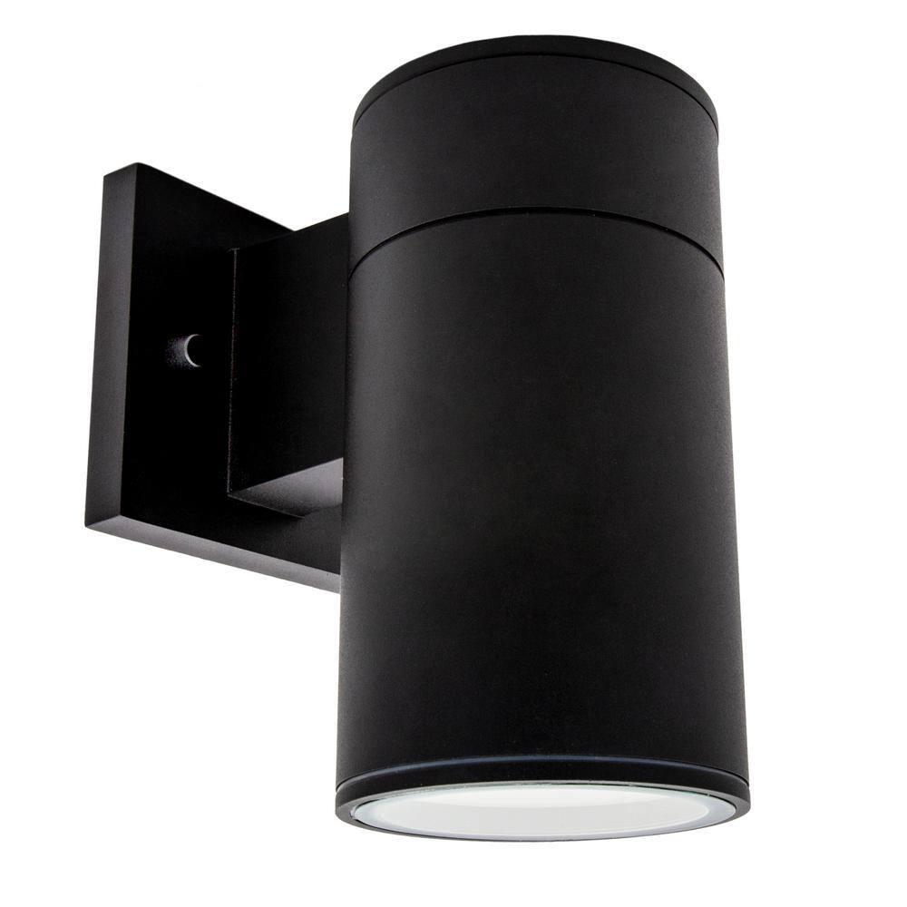 Maxxima LED Cylinder Outdoor Wall Wash, Sconce Light, 12 Watt, 840 Lumens, 3000K Warm White, Dusk to Dawn Sensor