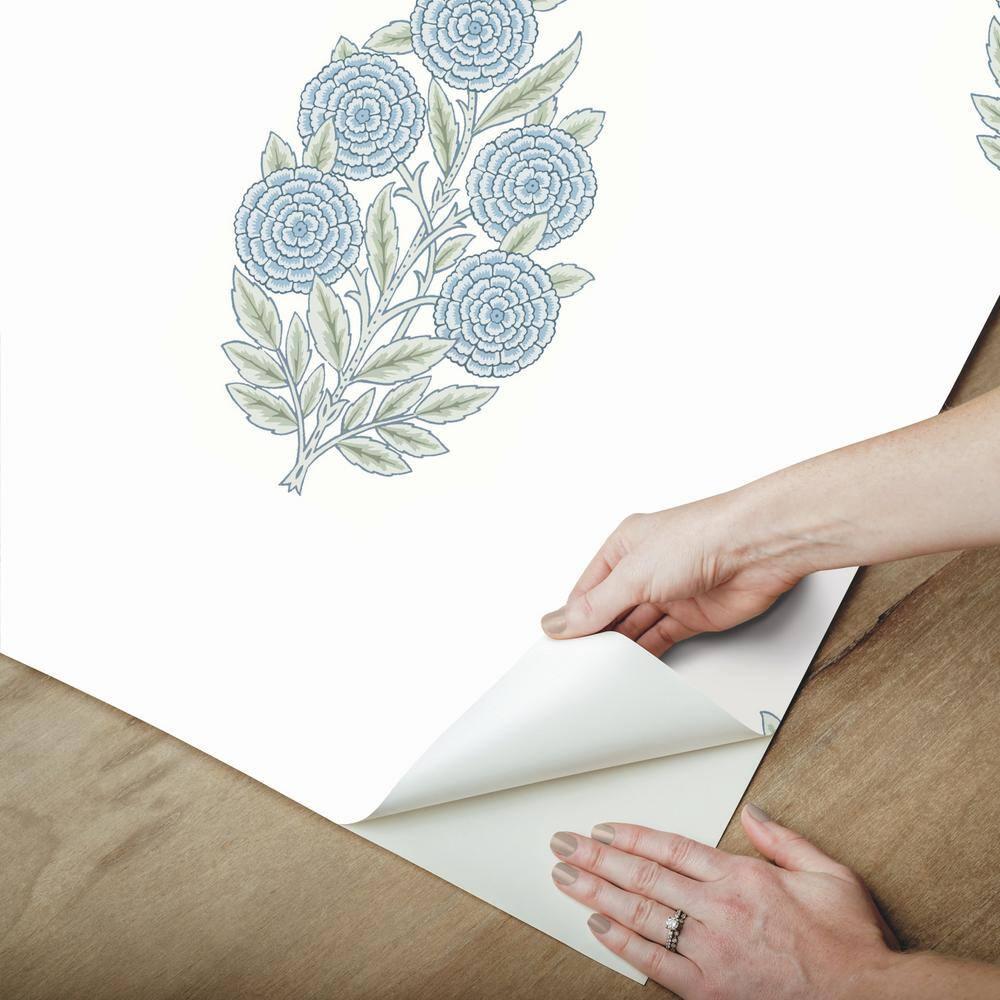 Dutch Floral Peel + Stick Wallpaper by Tamara Day - Blue
