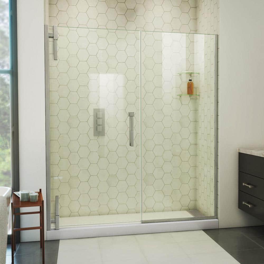DreamLine Ascend 64-65 in. W x 72 in. H Frameless Pivot Shower Door