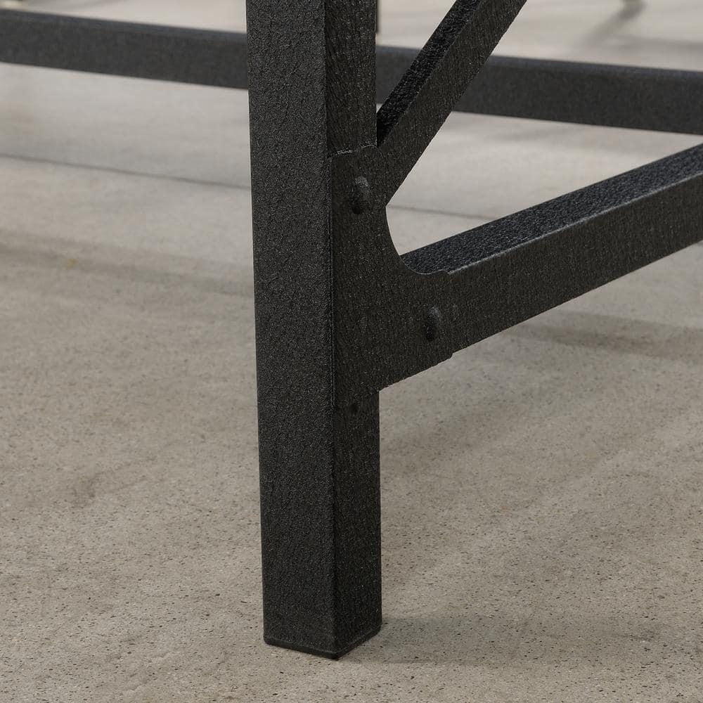 Sauder Foundry Road Engineered Wood/Metal 72x30 Table Desk in Carbon Oak