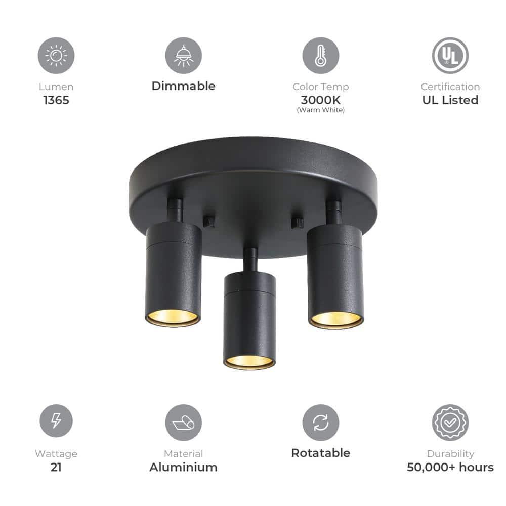 Vidalite 11.6'' 3 -Light Track Kit with Dimmable