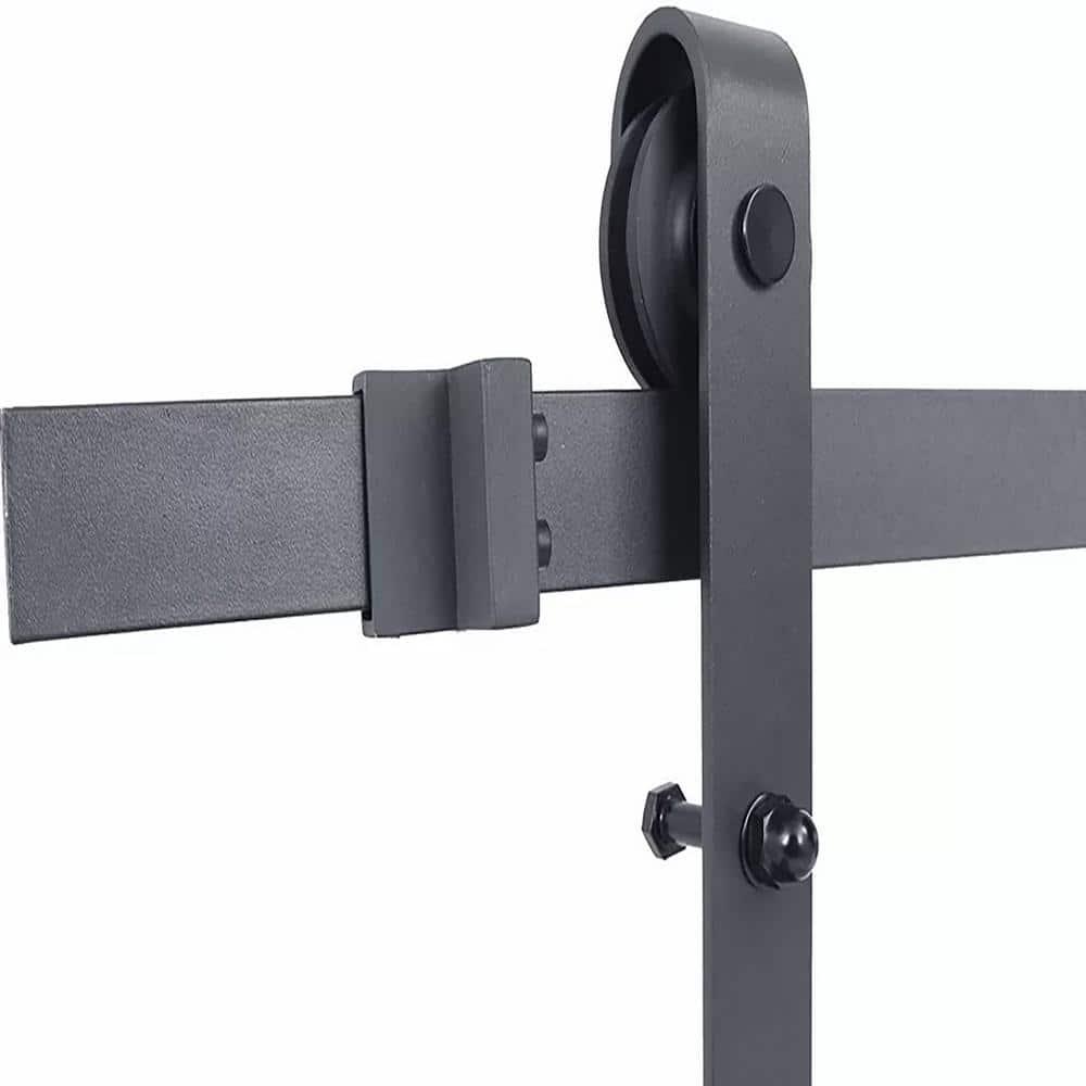 Calhome 84'' Solid Wood Paneled Painted with Installation Hardware Kit Barn Door