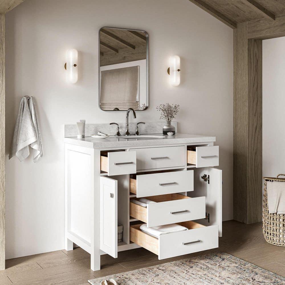 Ariel H036slcqrvo Bristol 36" Free Standing Single Basin Vanity Set - White