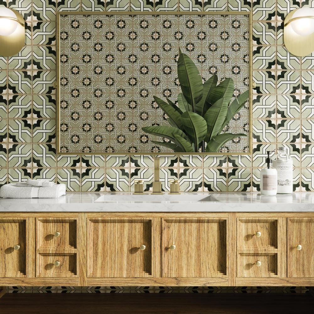 Casablanca 5" x 5" Ceramic Patterned Floor Use Tile