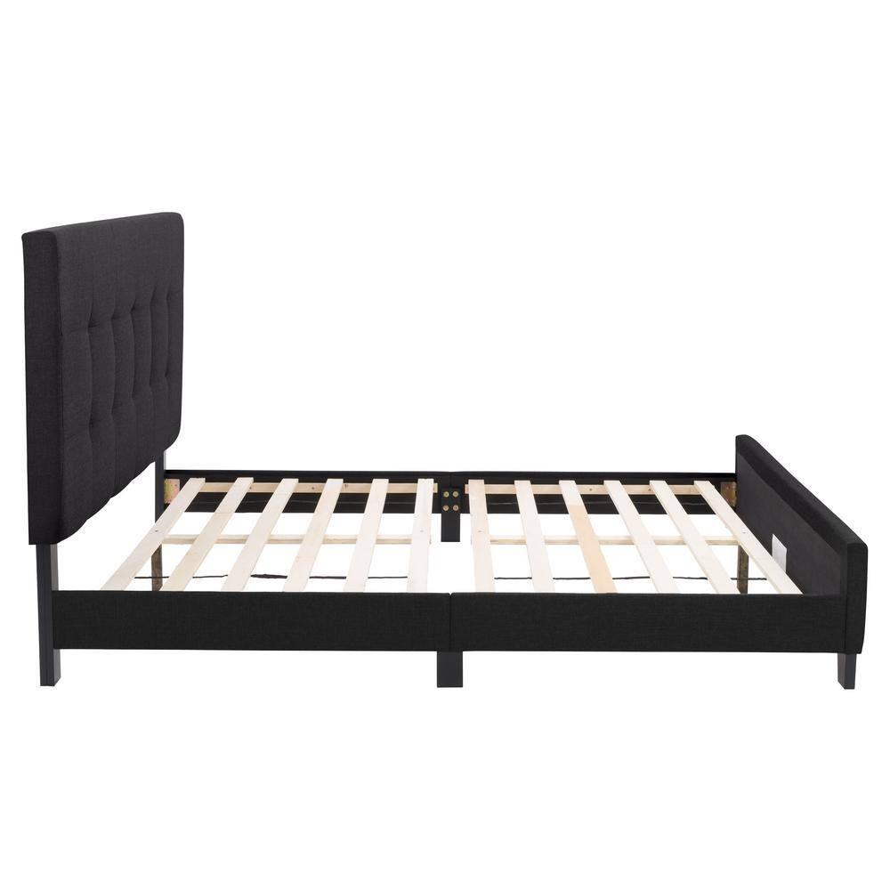 Ellery Fabric Tufted Bed - CorLiving