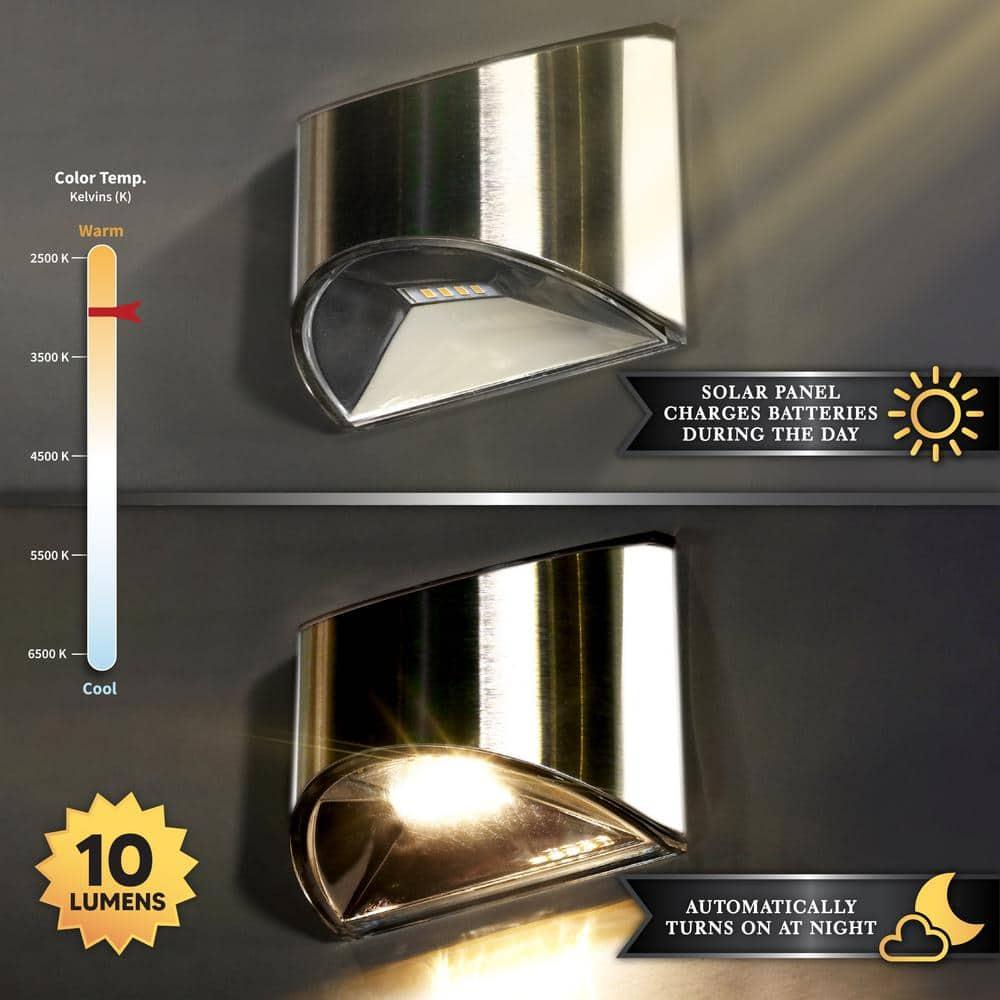 Classy Caps Stainless Steel Solar Powered Integrated LED Metal Deck Light & Reviews | Wayfair
