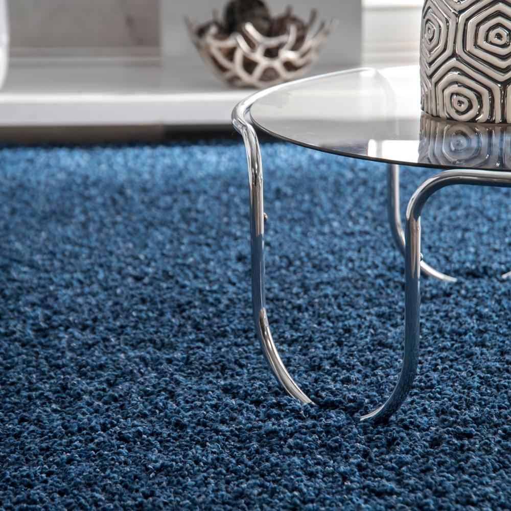 Marleen Plush Shag Navy 12 ft. x 15 ft. Area Rug