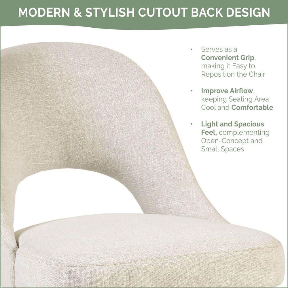 Ink+Ivy Set of 2 Nola Dining Side Chairs Navy: Upholstered, Wood Legs, Modern Style, Foam Cushion