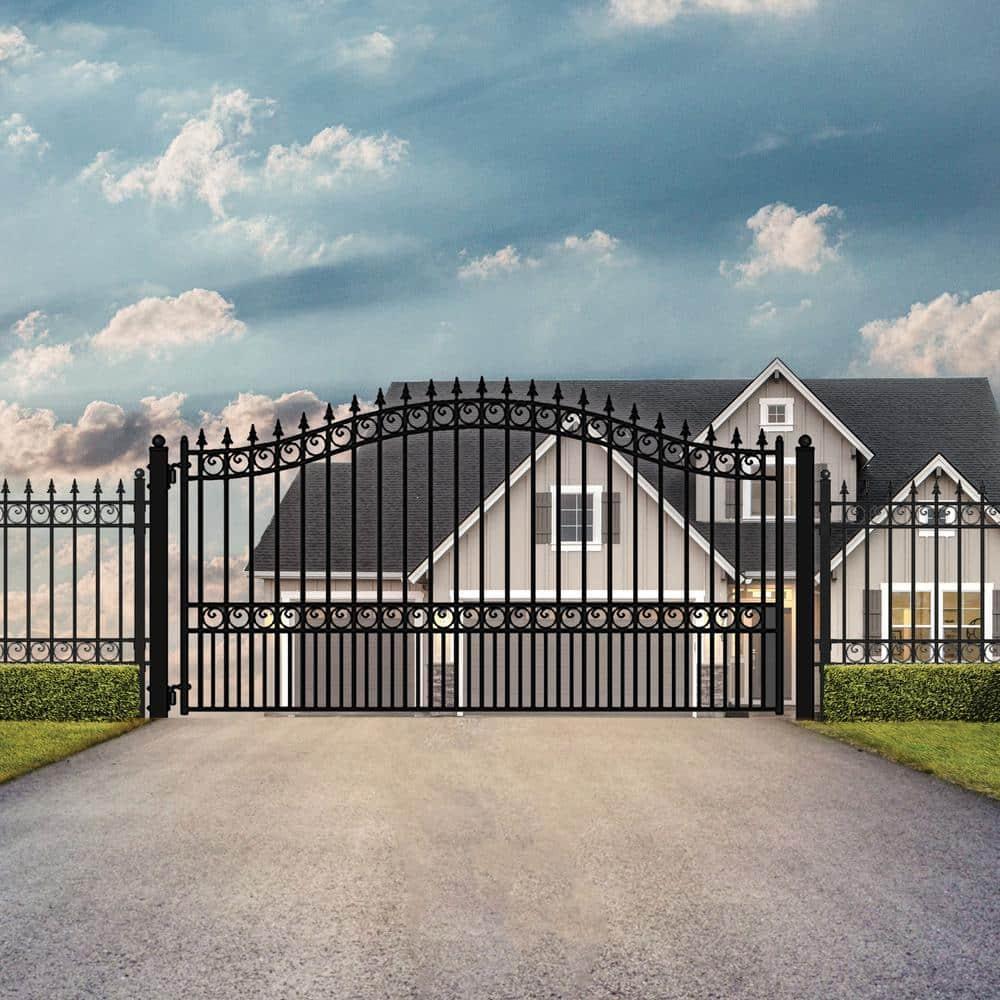ALEKO Steel Single Swing Driveway Gate - LONDON Style