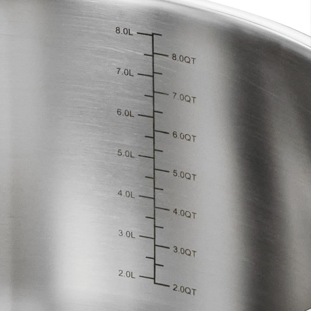 Tramontina Tramontina Utsava Tri-Ply Clad Stainless Steel Tope with Lid, Patila Pot for Indian Cooking
