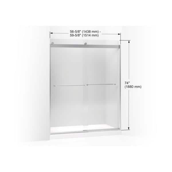 Levity 59.63" x 74" Bypass Shower Door with CleanCoat® Technology