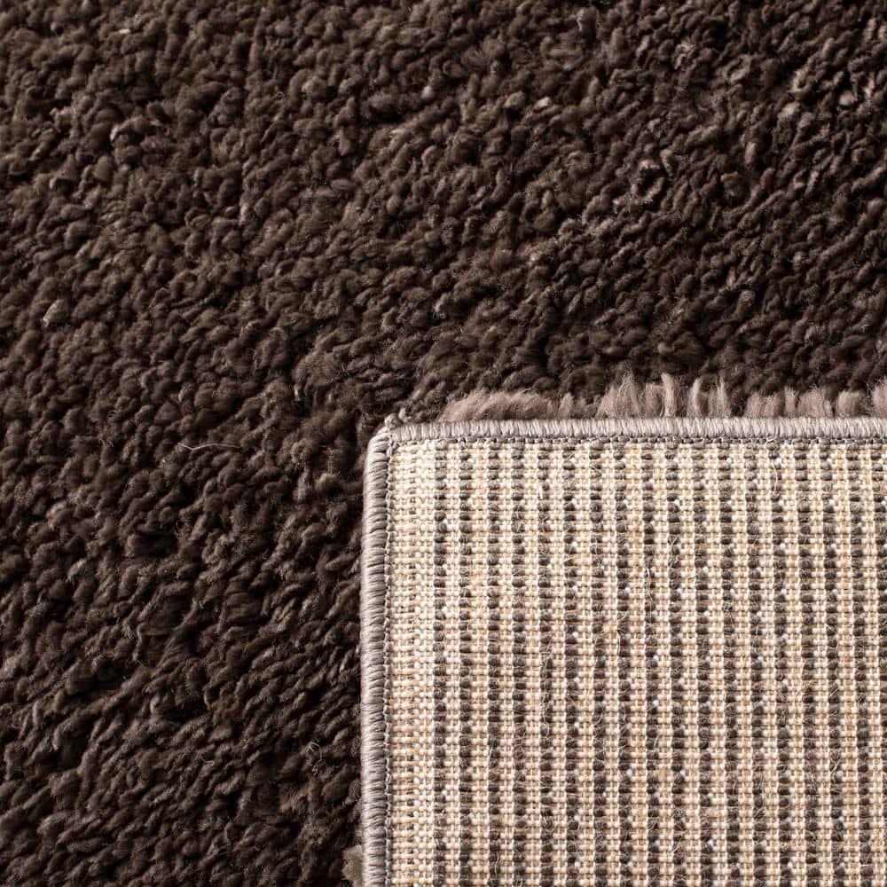 August Shag 900 AUG900 Power Loomed Indoor Accent Rug - Brown - 3'x3' - Safavieh