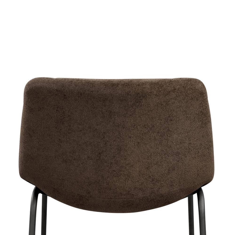 Furniture of America Perri Modern Chenille Counter Height Dining Chairs, Brown (Set of 2)