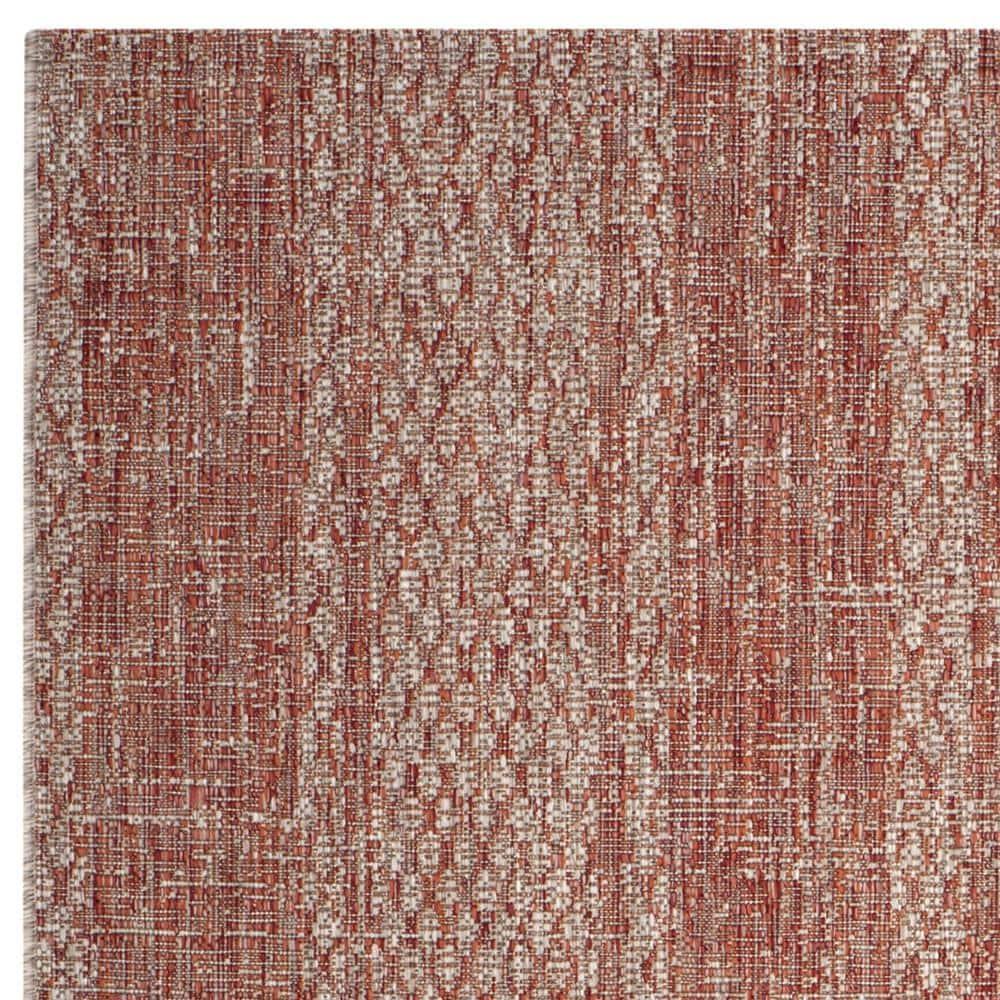 Courtyard CY8736 Power Loomed Indoor and Outdoor Area Rug - Light Beige/Terracotta - 5'3"x7'7" - Safavieh