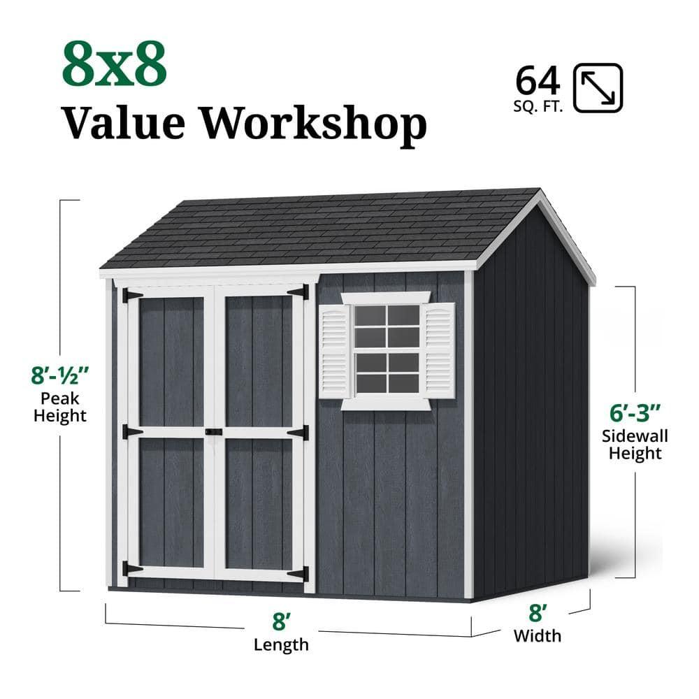 Little Cottage Co. Classic Workshop Outdoor Wood Storage Shed