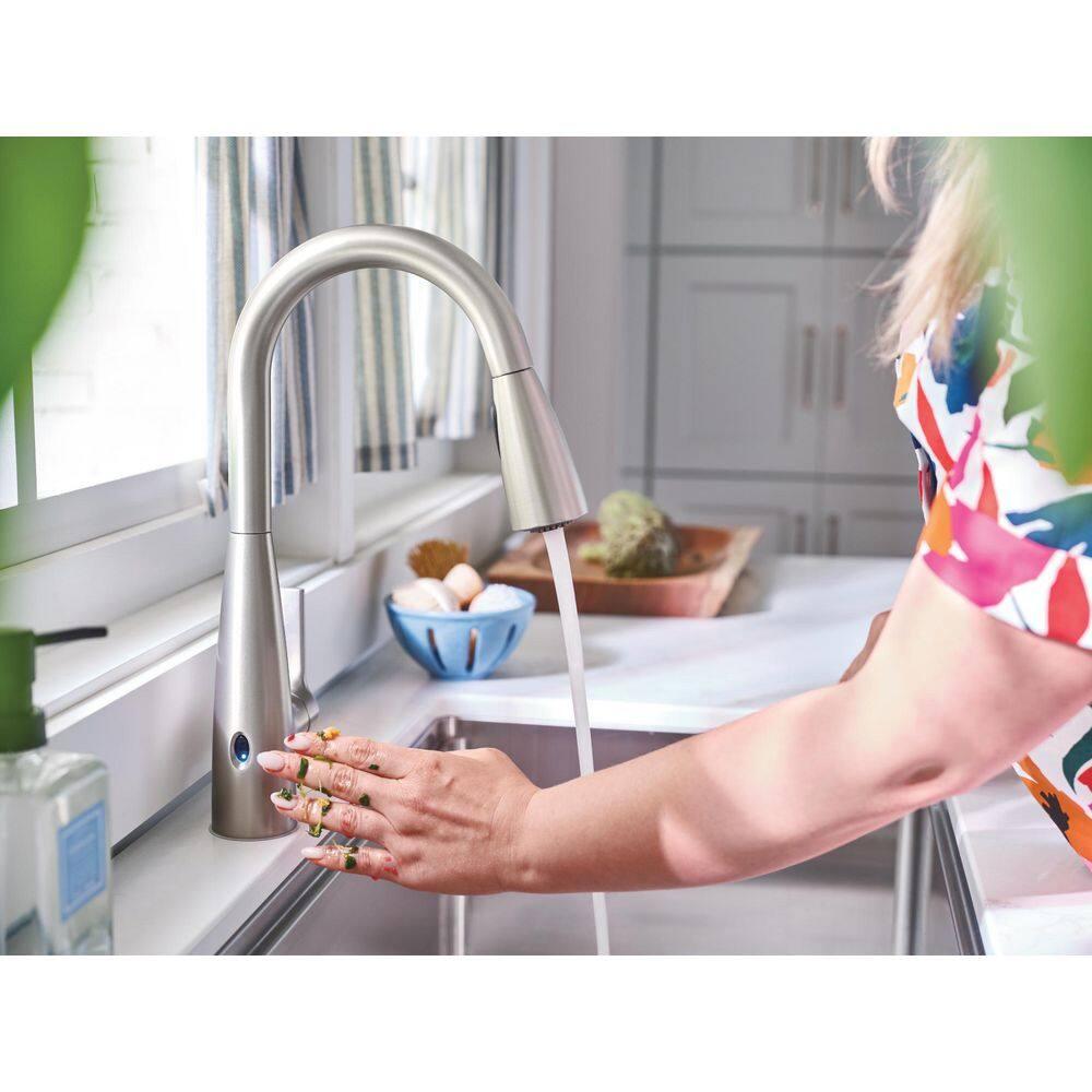 Haelyn Touchless Single-Handle Pull-Down Sprayer Kitchen Faucet with MotionSense Wave in Spot Resist Stainless