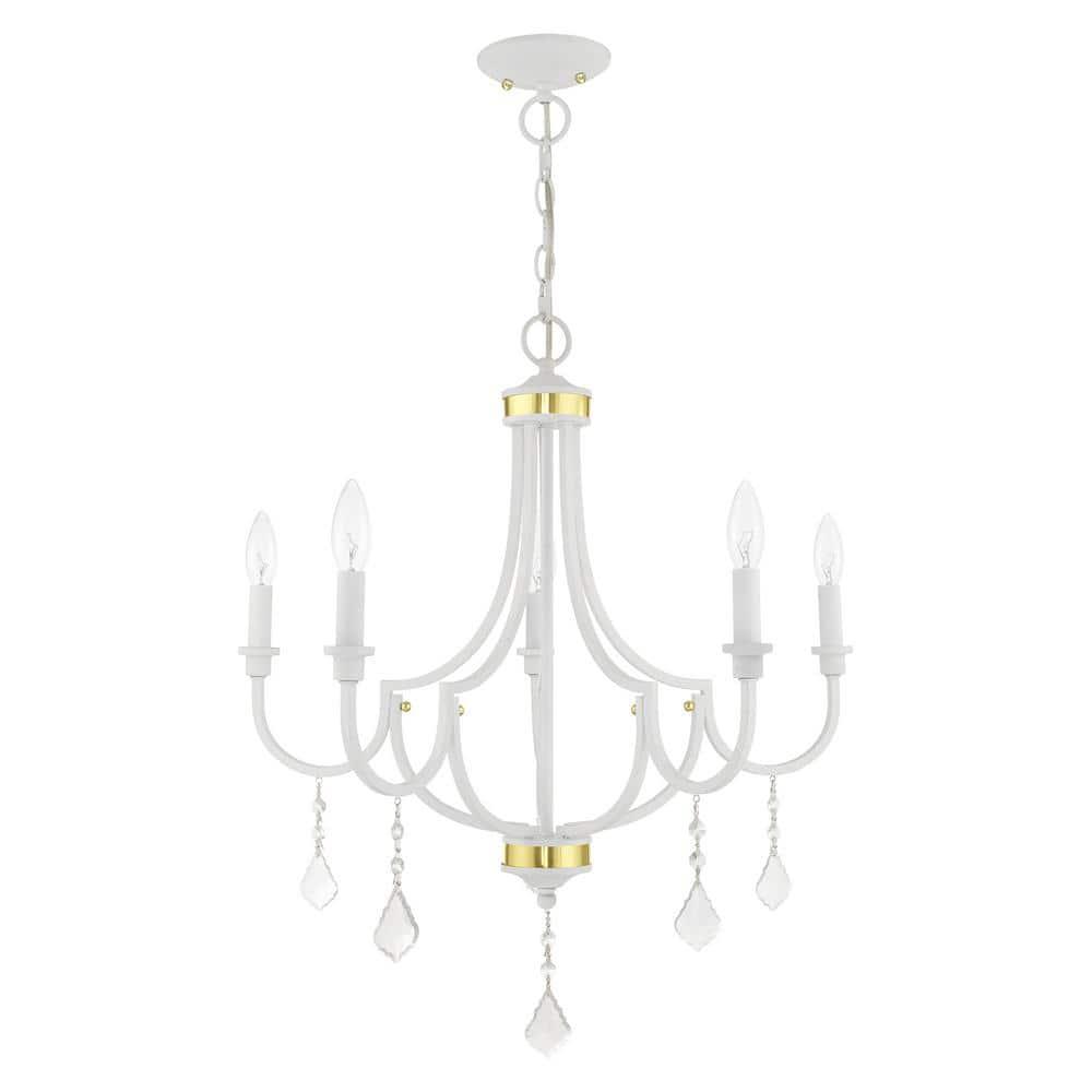 Livex Lighting Glendale 5 - Light Chandelier in  White