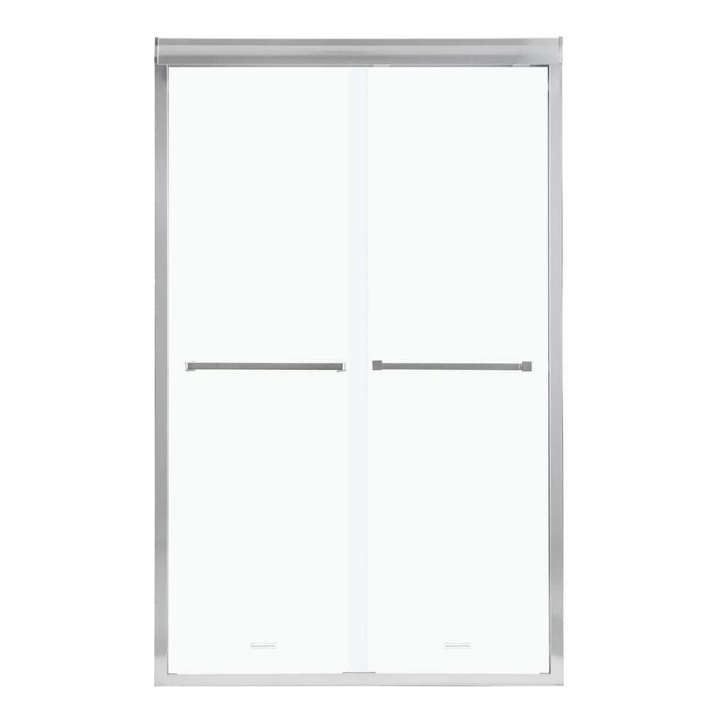 Shower Door 48" W X 76"H Semi-Frameless Bypass Sliding Shower Enclosure