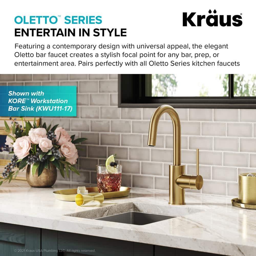 Kraus Oletto™ Single Handle Kitchen Bar Faucet KPF-2600SFACB