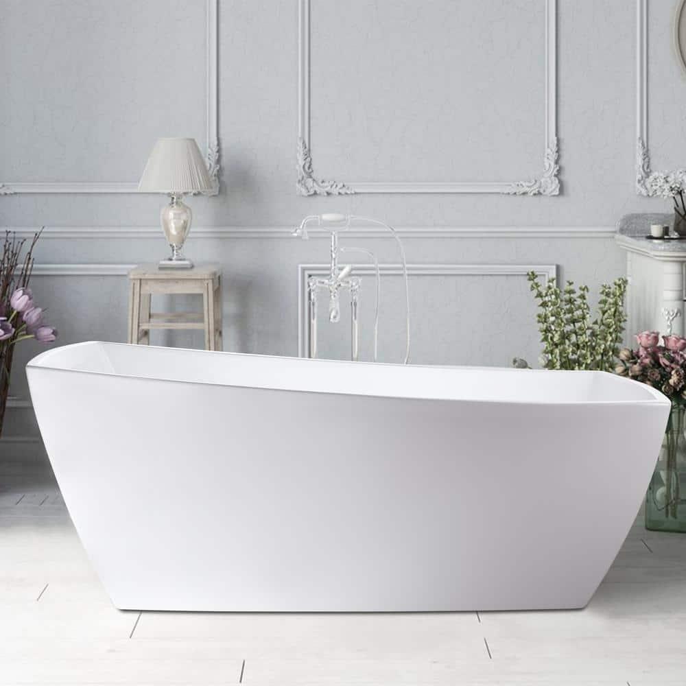 Vanity Art 67" X 31" Acrylic Freestanding Bathtub