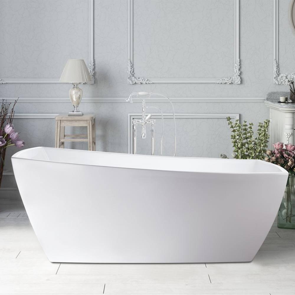 Vanity Art 67" X 31" Acrylic Freestanding Bathtub