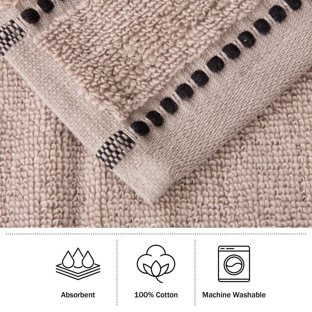 12-Piece Cotton Towel Set, Taupe