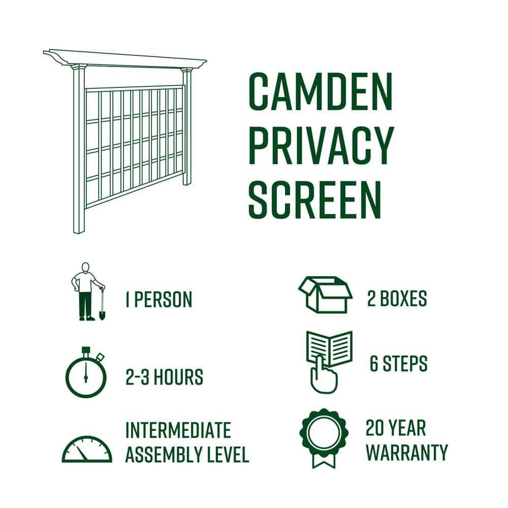 Vita Camden 90'' H x 4'' W Vinyl Lattice Panel Trellis