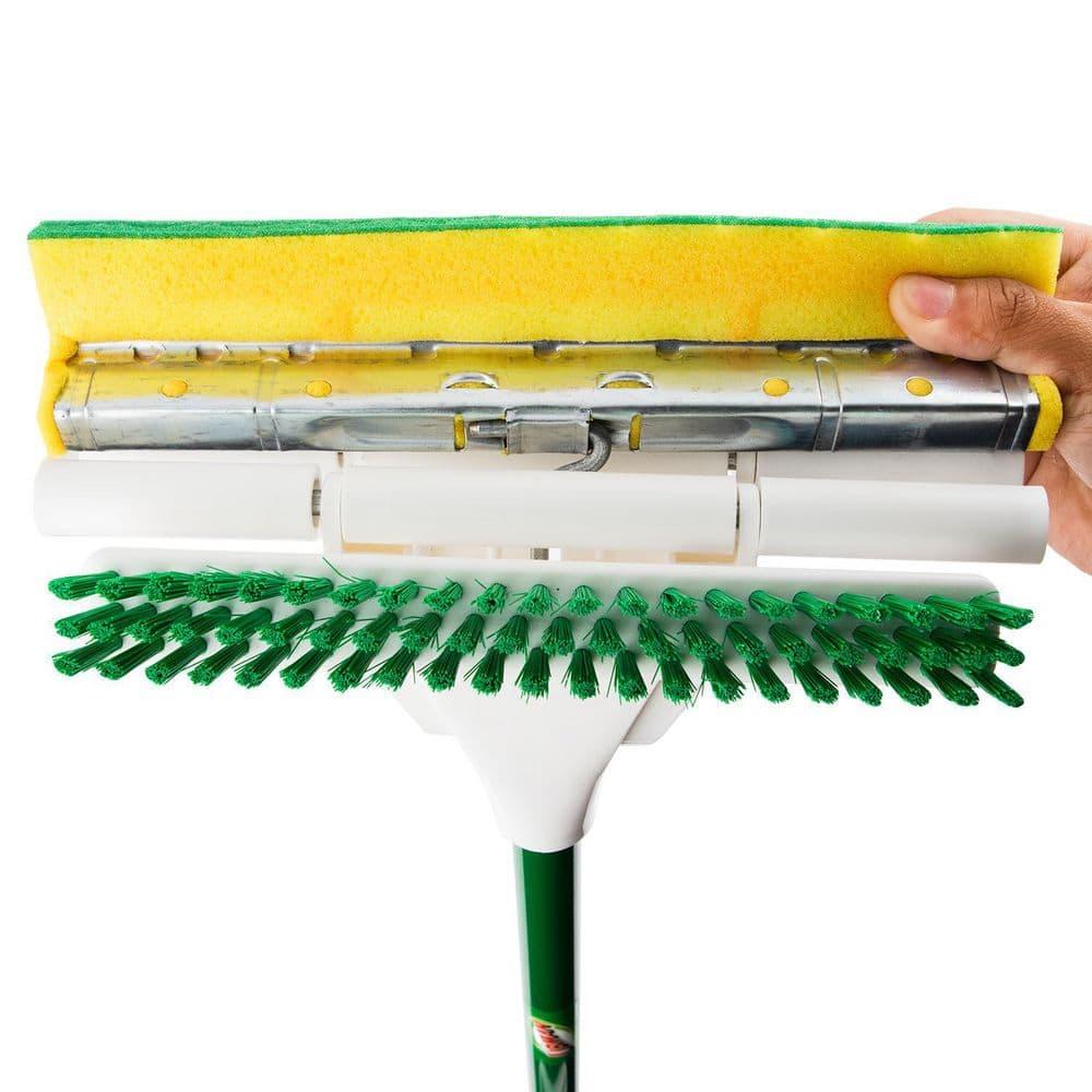 Libman Nitty Gritty Roller Sponge Mop with Scrub Brush