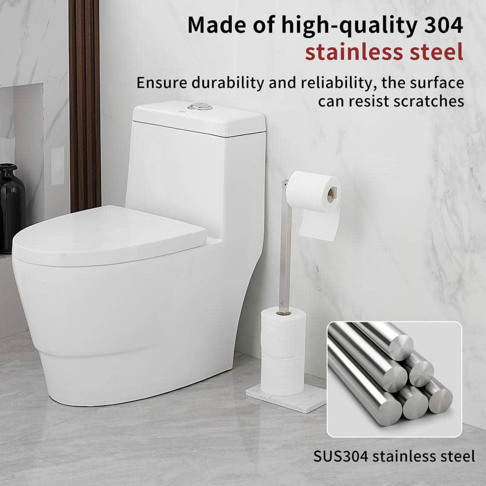Free Standing Toilet Paper Holder with Weighted Base