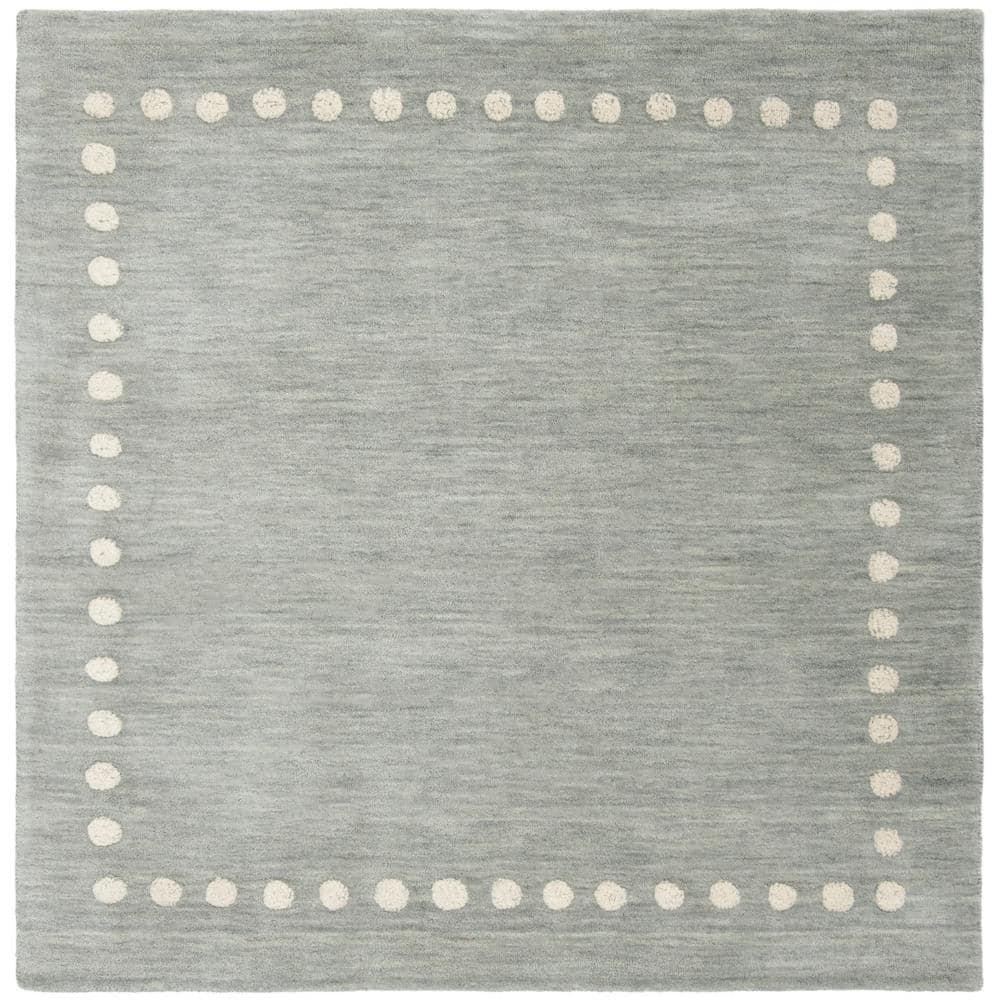 Safavieh Kids SFK802 Hand Loomed Indoor Area Rug - Grey - 5'x5' - Safavieh