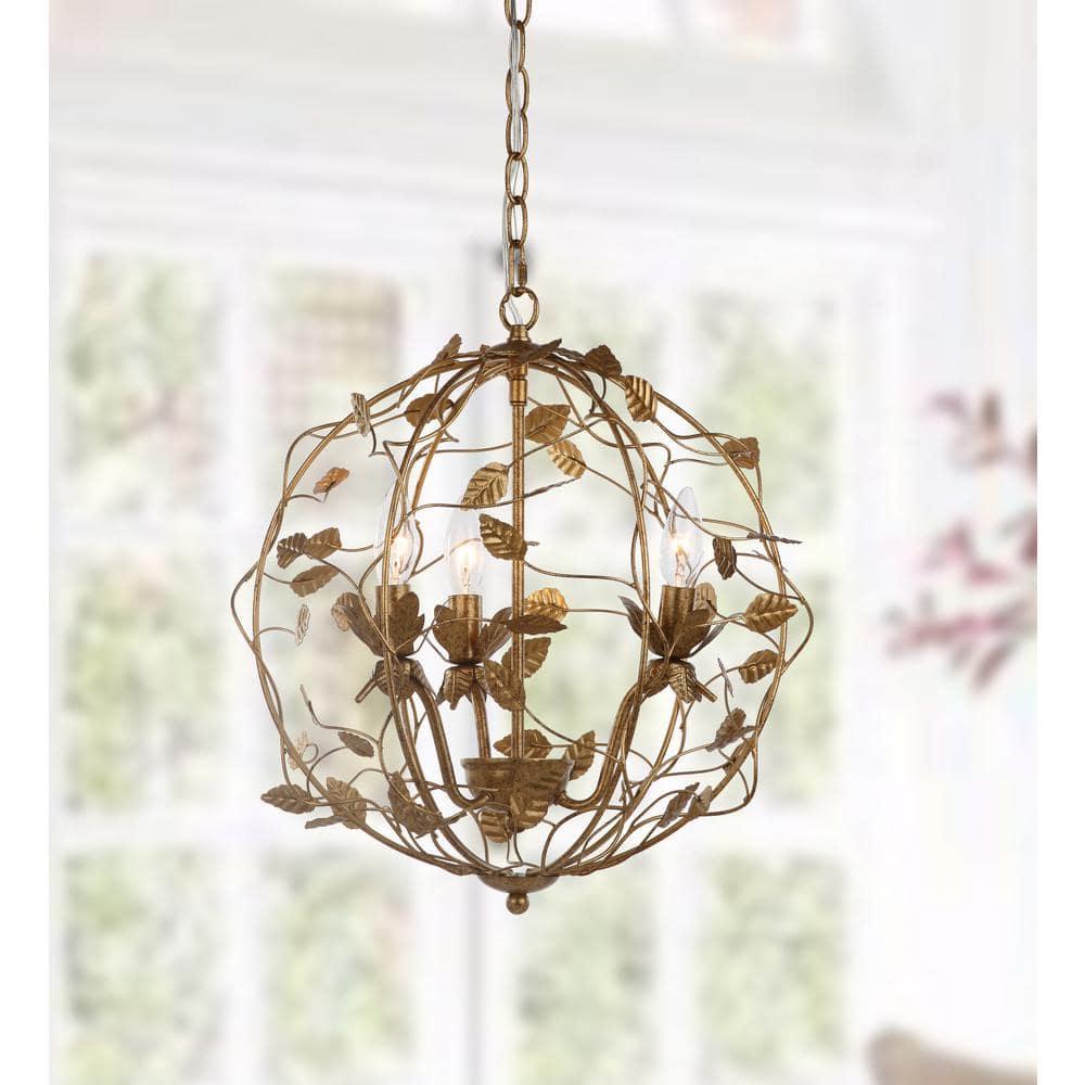 Austen 3 Light 17" Chandelier - CHA4007 - Gold - Safavieh