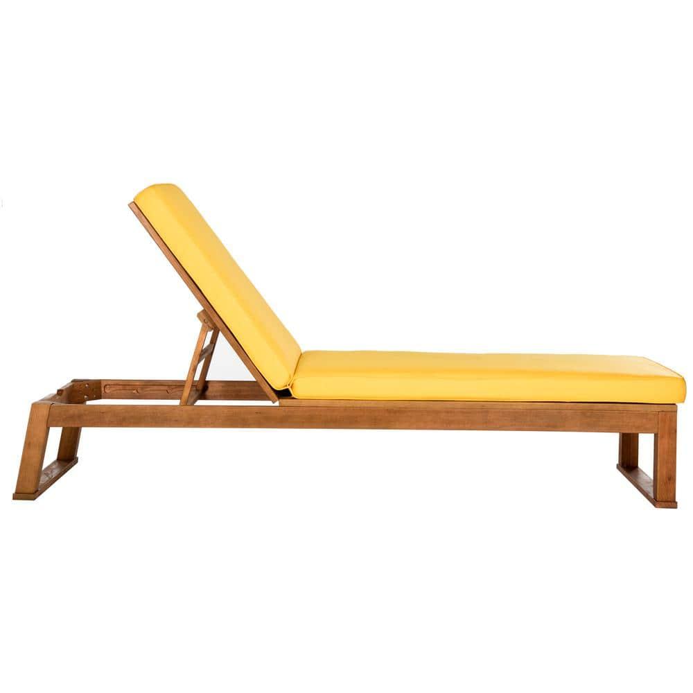 Solano Sunlounger - Outdoor - PAT7024 - Natural/Yellow -Safavieh