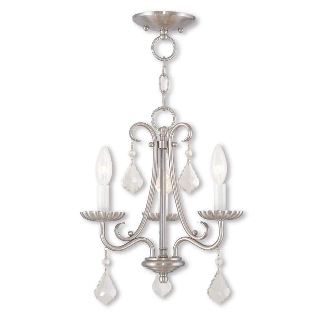 Livex Lighting Daphne 3 - Light Chandelier in  Brushed Nickel