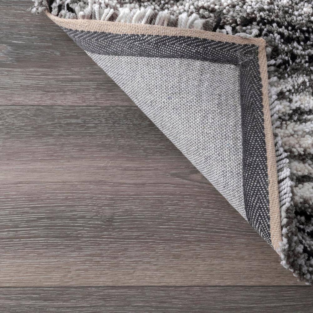 nuLOOM 5'x8' Drey Ombre Shag Area Rug Gray: Modern High Pile Tufted Rectangle, Indoor Polyester with Jute Backing