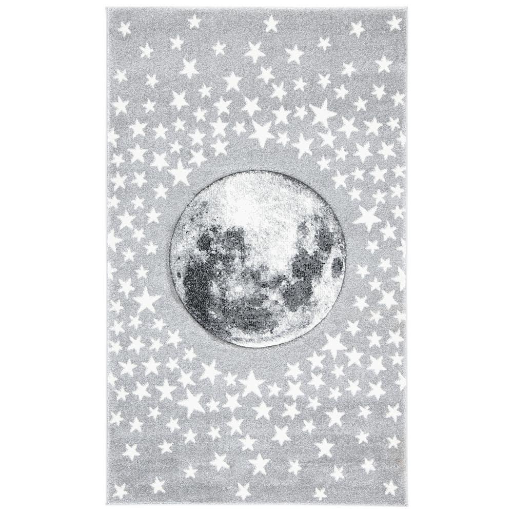 Carousel Kids CRK135 Power Loomed Area Rug - Light Grey/White - 3'3"x5'3" - Safavieh.