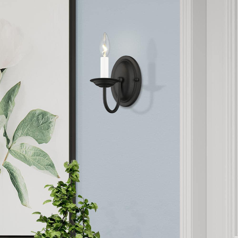 Livex Lighting - Home Basics - 1 Light Wall Sconce in Farmhouse Style - 4.25