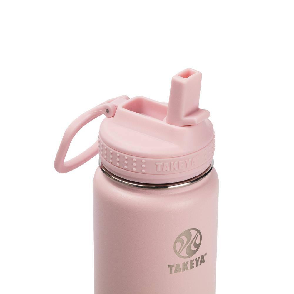 Takeya Actives Stainless Steel Water Bottle w/Straw lid, 24oz Blush
