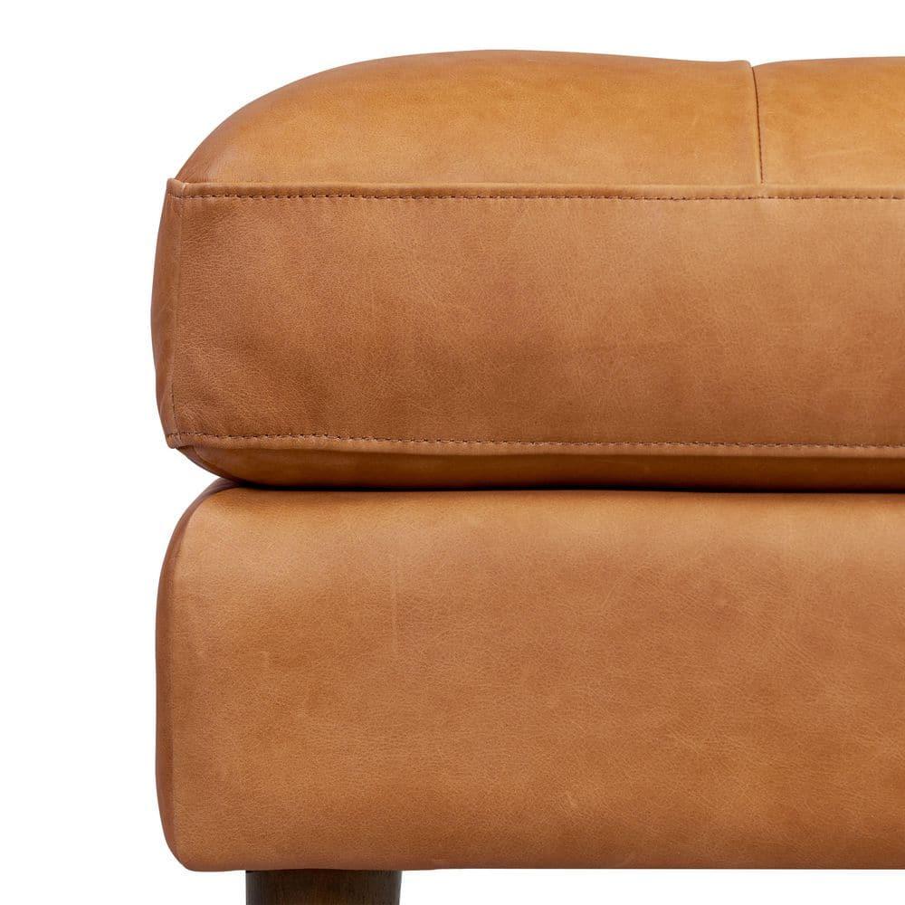 Florence Ottoman Cognac Tan - Poly & Bark