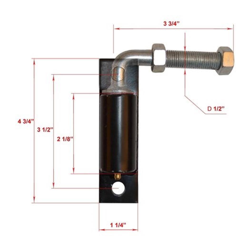 ALEKO Hinge J-Bolt for Driveway Gates Metal Bolts & Screws