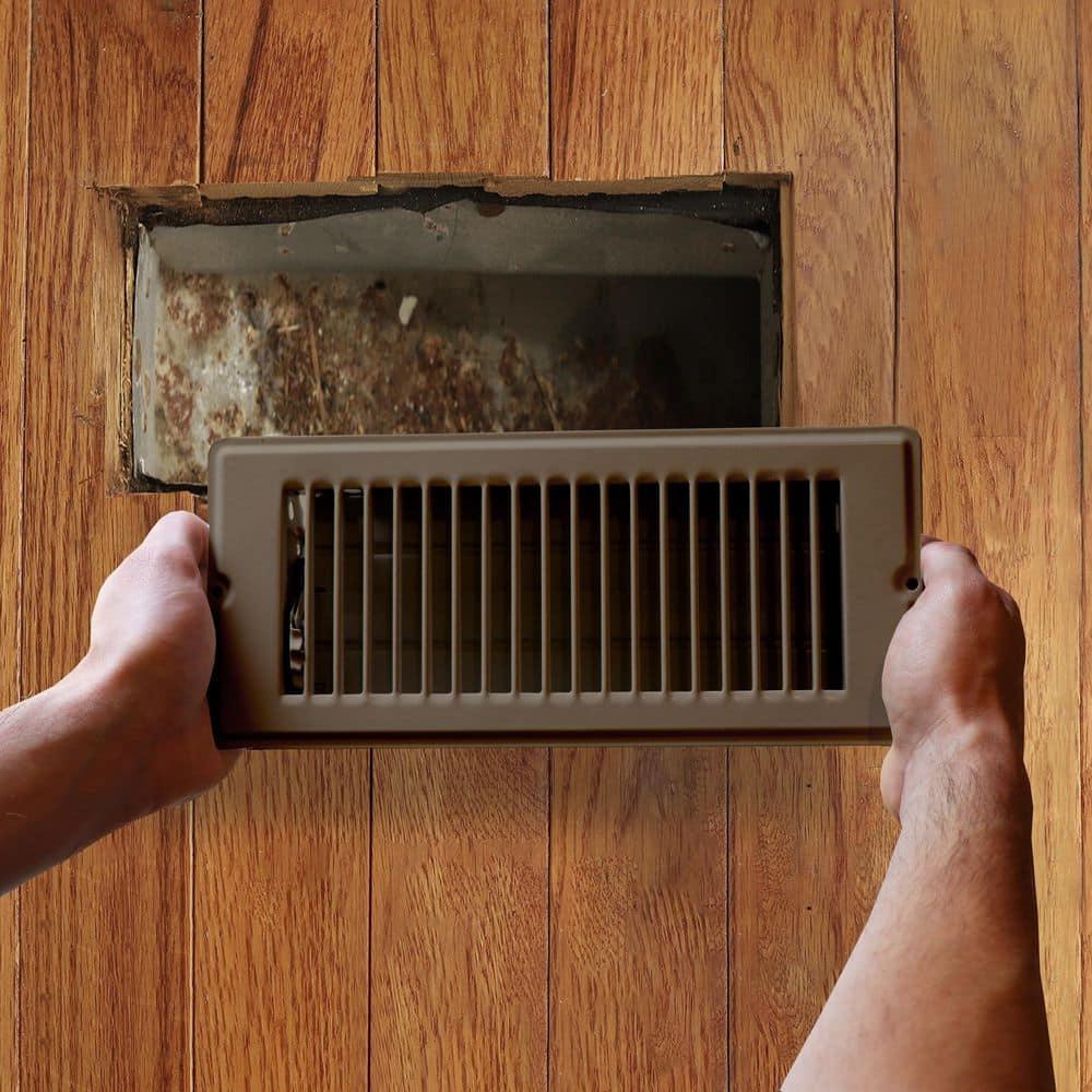 Brown Steel Floor Register for Mobile Homes and RVs