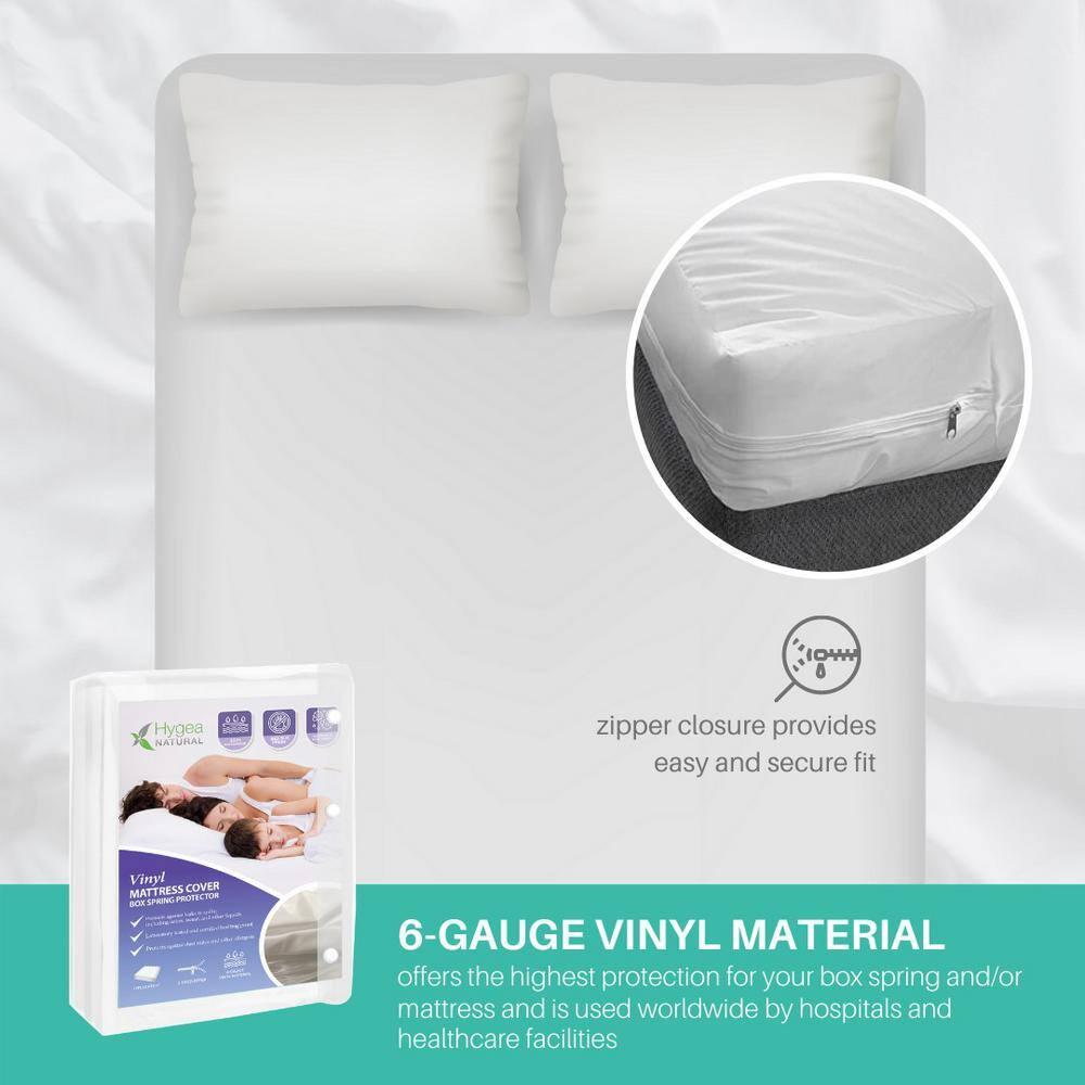 Natural Tear-Free Heavy Duty Vinyl Mattress Cover (Crib) - Waterproof, Anti-Bed Bug and Allergen-proof, Zippered Encasement - 28" x 52" x 6" Deep - Durable Protection for Hospitals & Homes