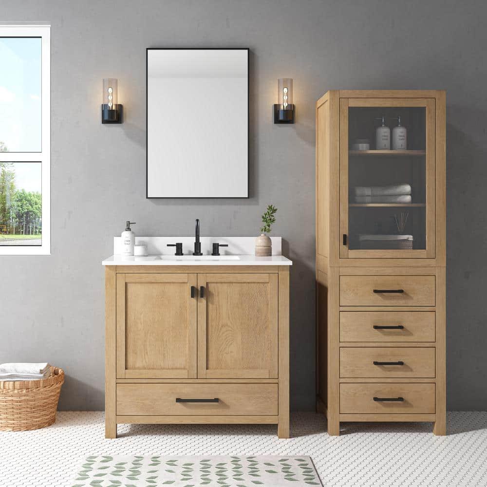 Avanity Modero-Lt24 Modero 71" Wood Free Standing Bathroom Linen Tower - Wood