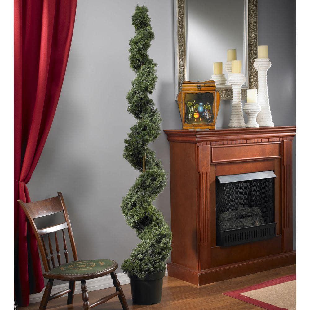 Fleur De Lis Living Faux Cedar Topiary in Pot