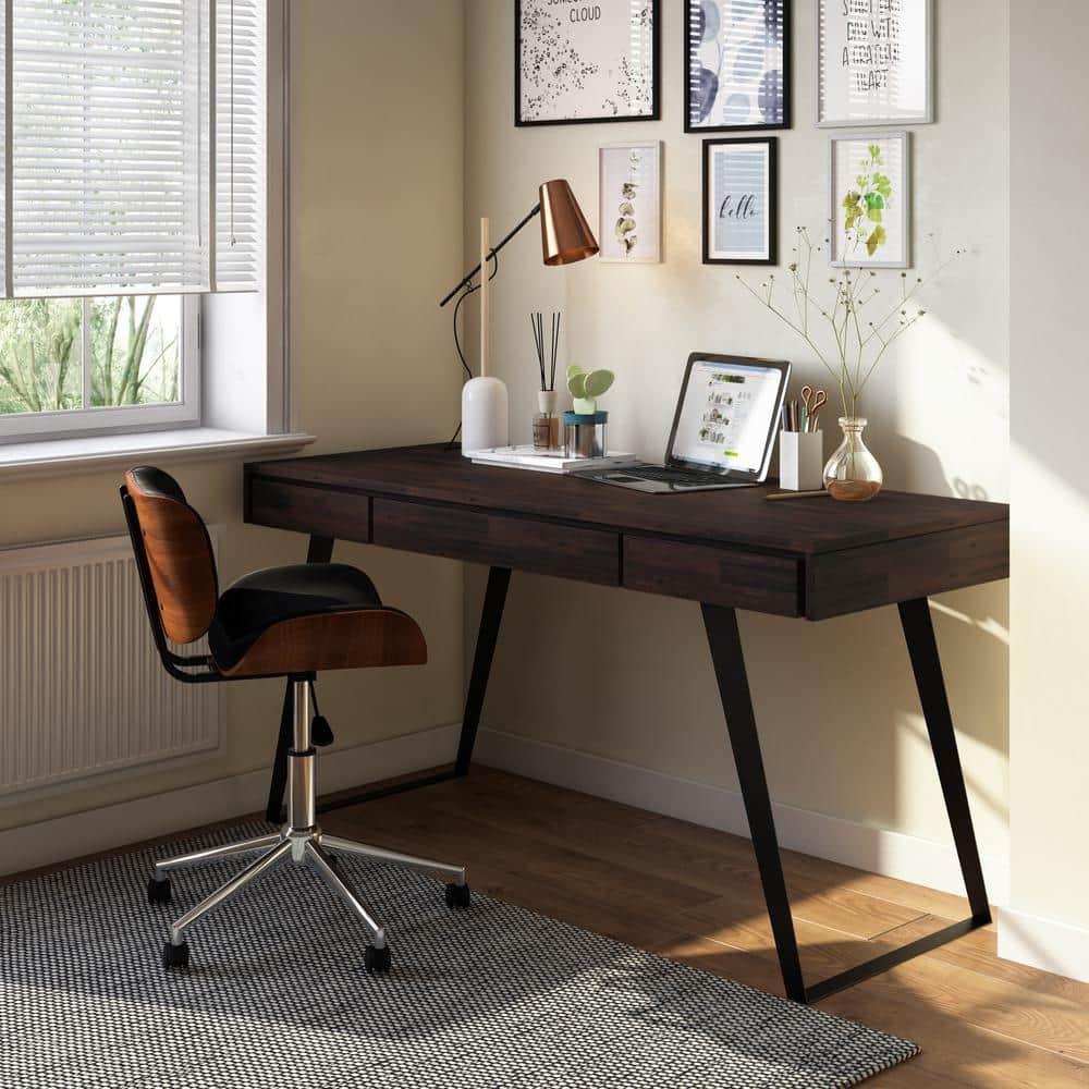 Simpli Home Lowry Solid Wood Desk