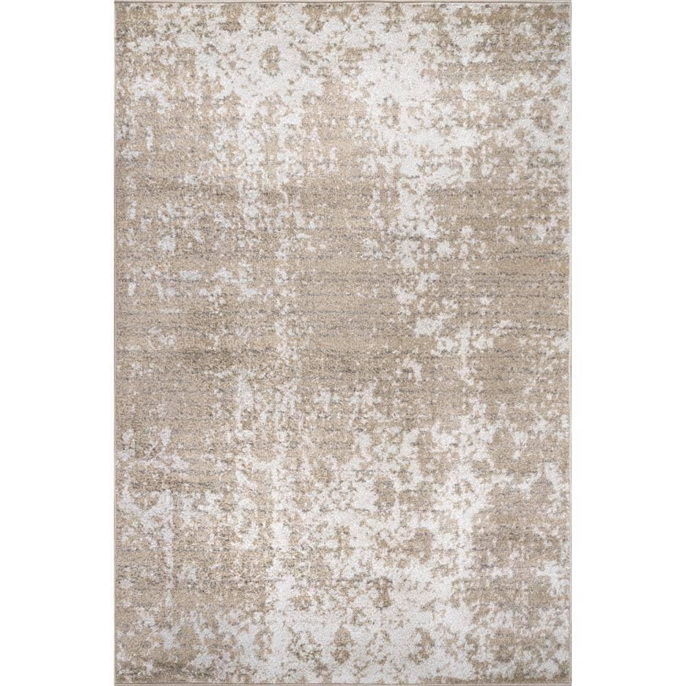 Nuloom Deedra Abstract 7x9 Indoor Area Rug for Living Room Bedroom Dining Room Kitchen, Beige/Ivory