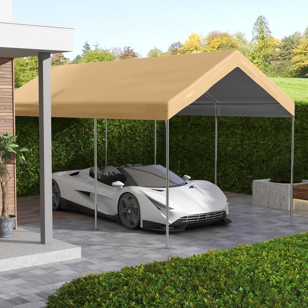 10' x 20' Beige Waterproof UV Protected Carport Canopy Cover