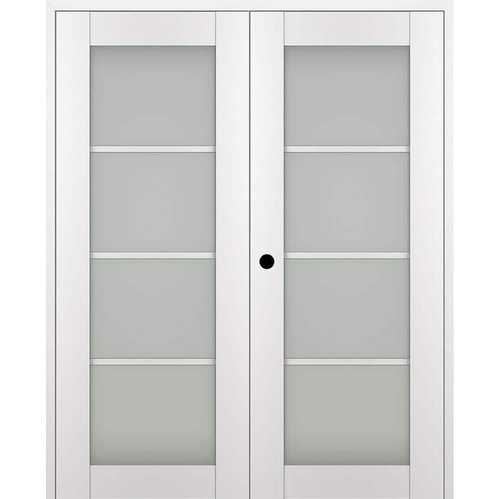 Belldinni Palladio 4 Lite Solid Manufactured Wood and Glass Paneled Prefinished French Door